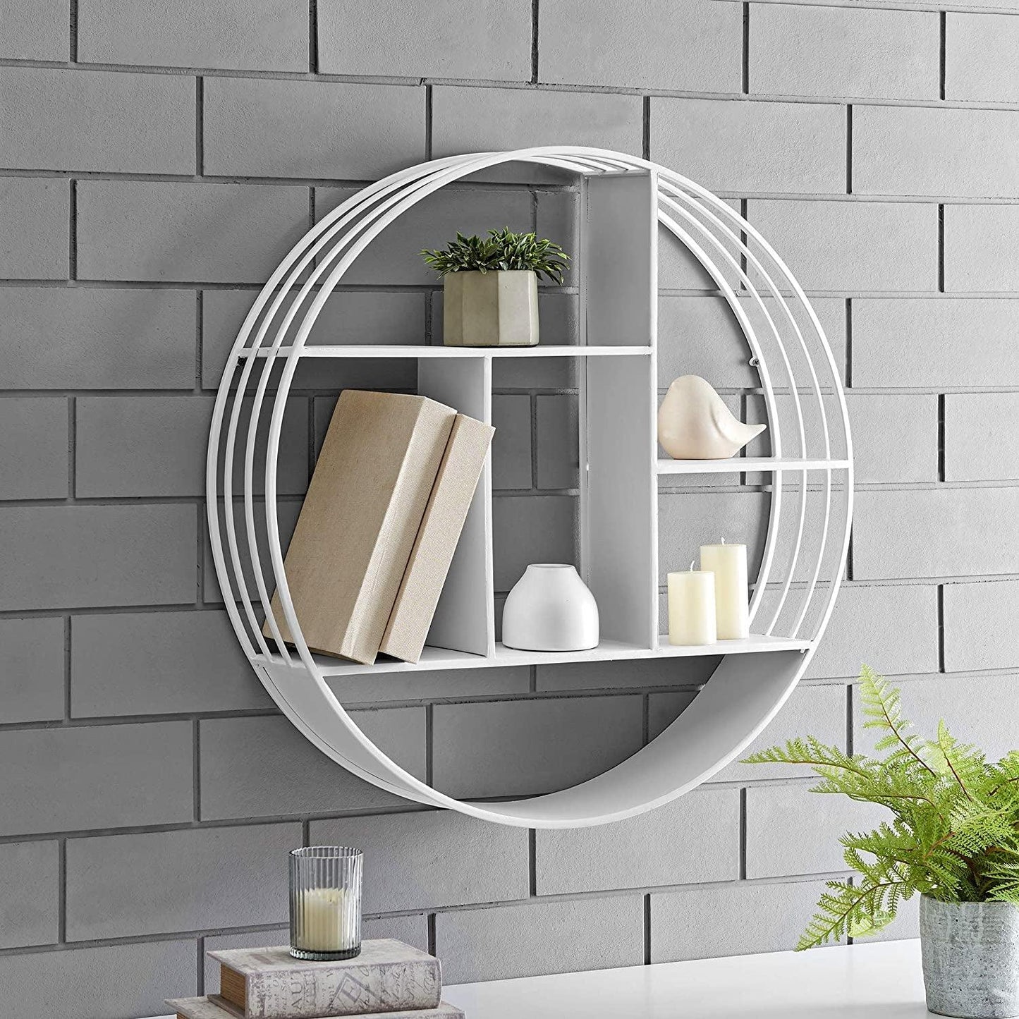 Round 3 Tier White Brody Wall Shelf - District Goods