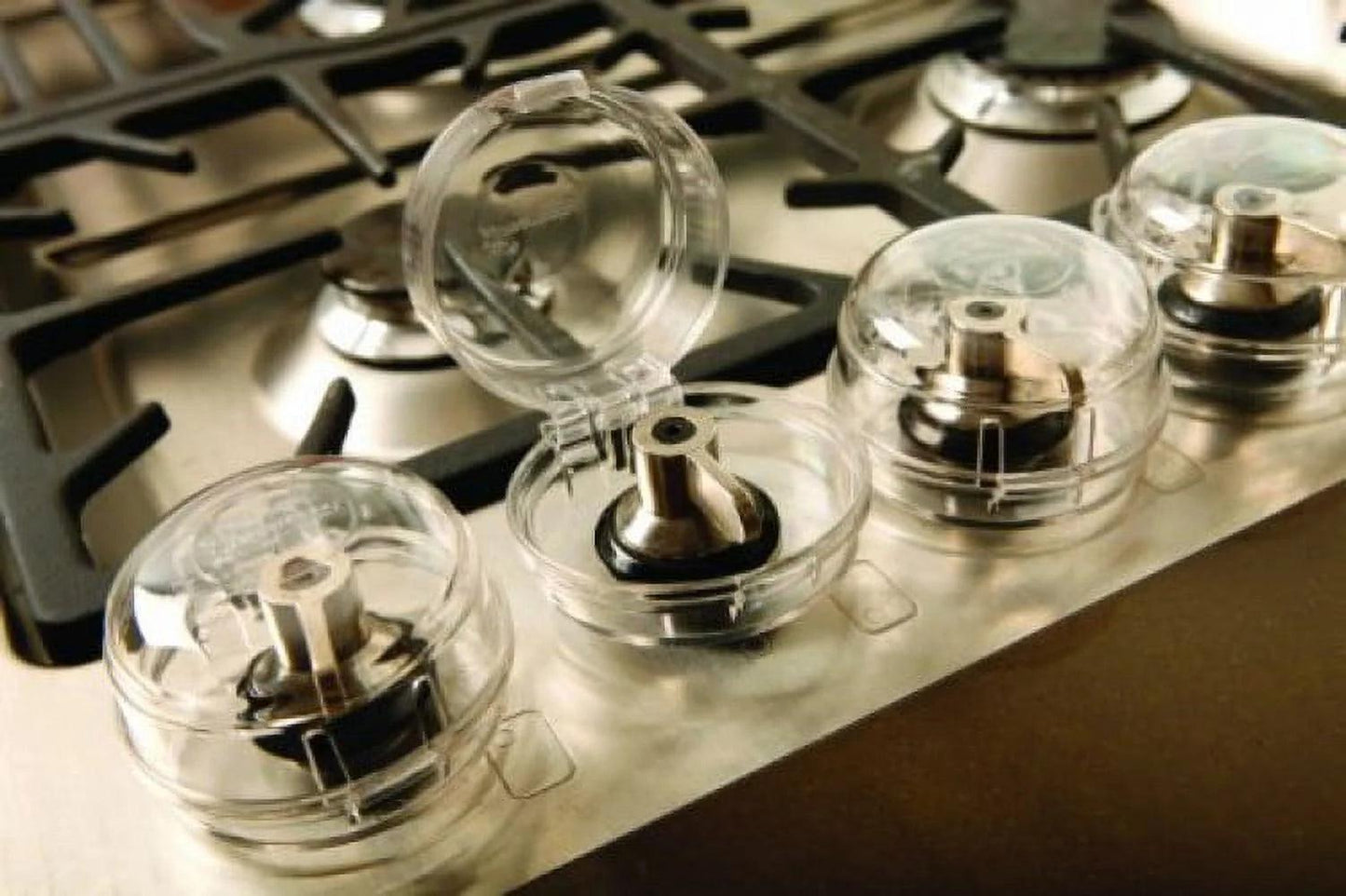 Stove knob covers - Transparent plastic - District Goods