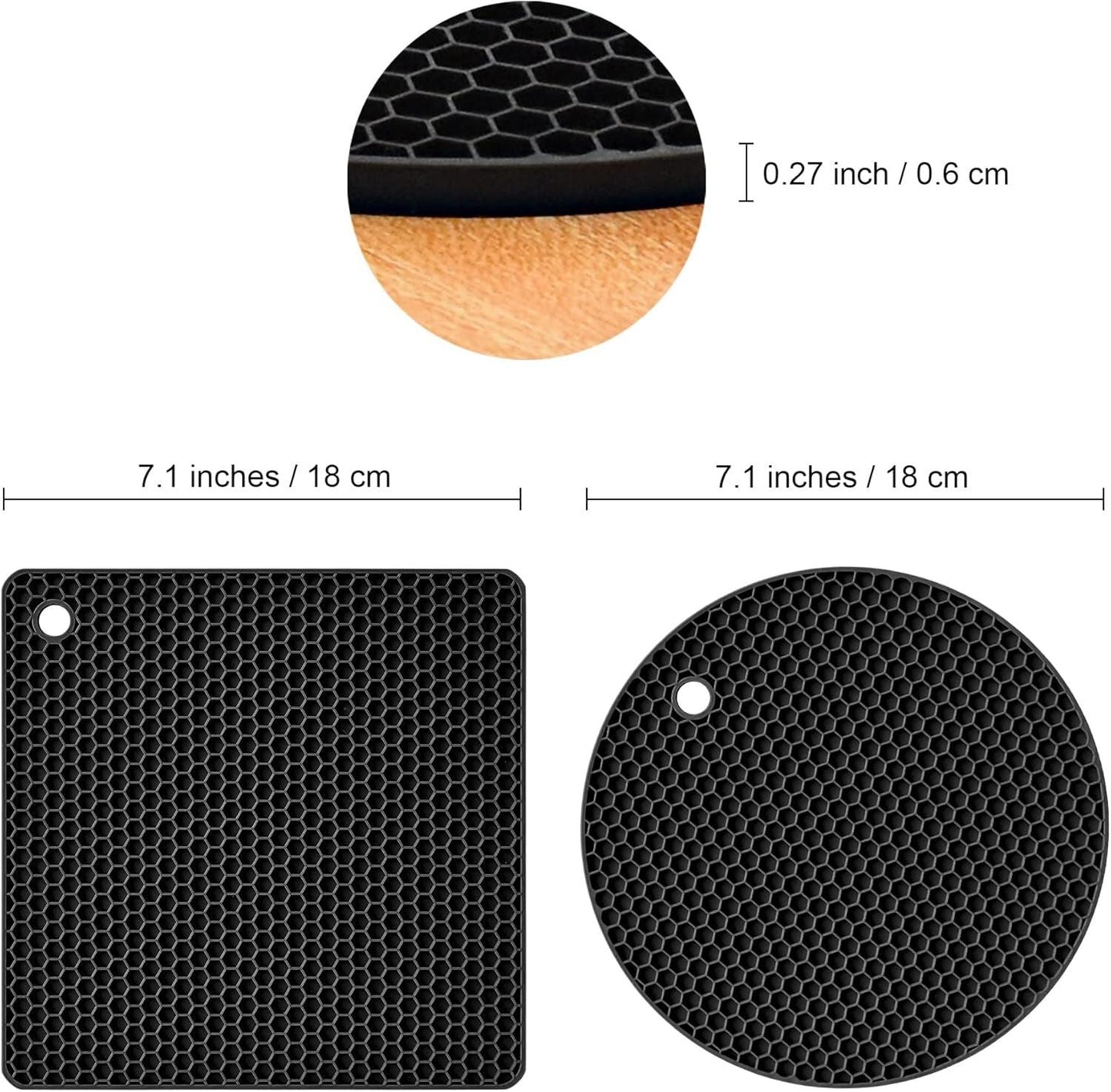 Silicone Trivet Pot Mats Non-Slip Heat Resistant Kitchen Hot Pads - District Goods