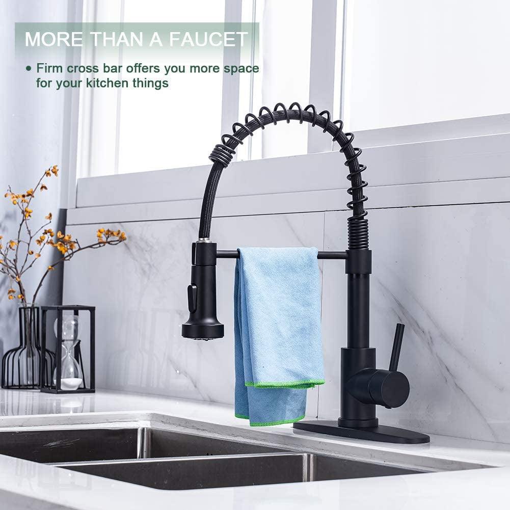Commercial Stainless Steel Kitchen Faucet with Pull Down Sprayer - District Goods
