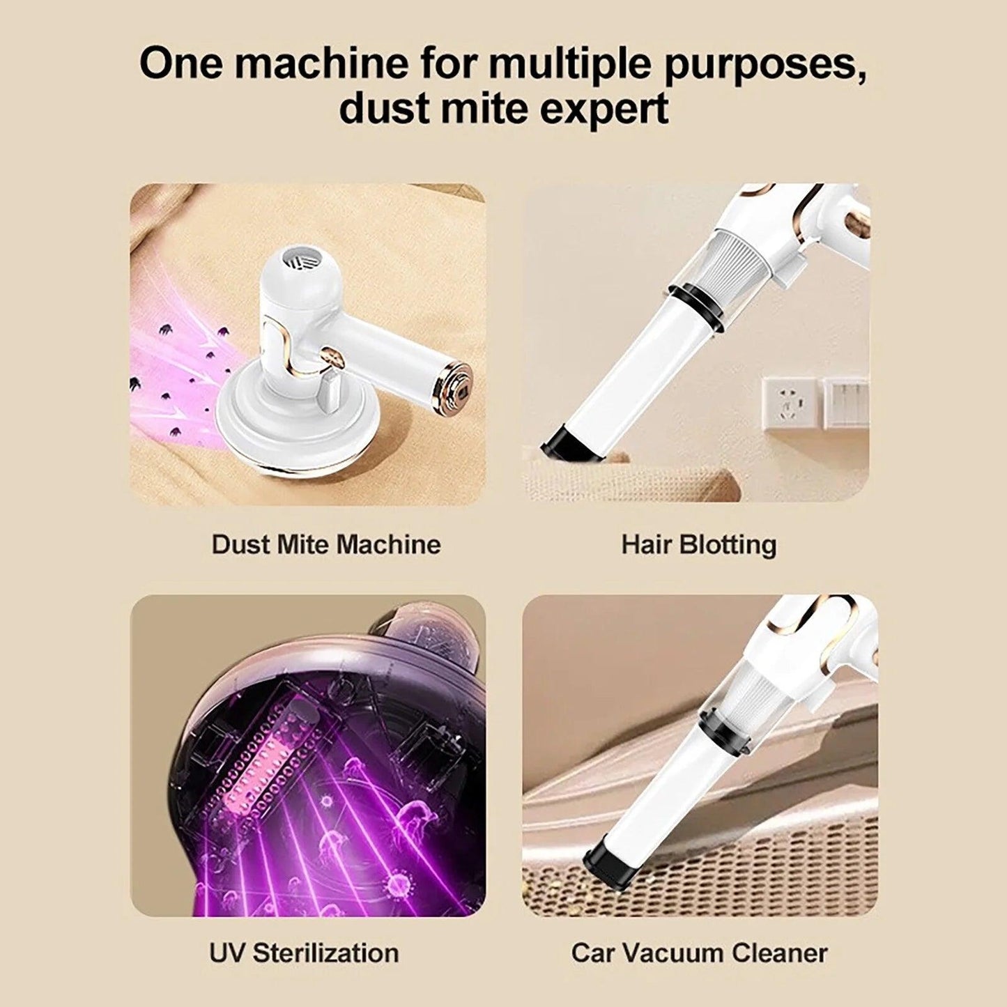 Handheld Cordless UV Mattress Vacuum Cleaner f - District Goods