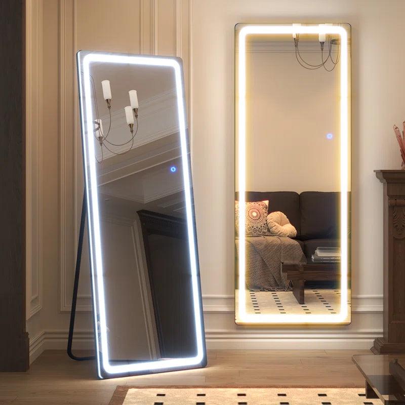 Oakleaf Modern & Contemporary Lighted Full Length Mirror - District Goods