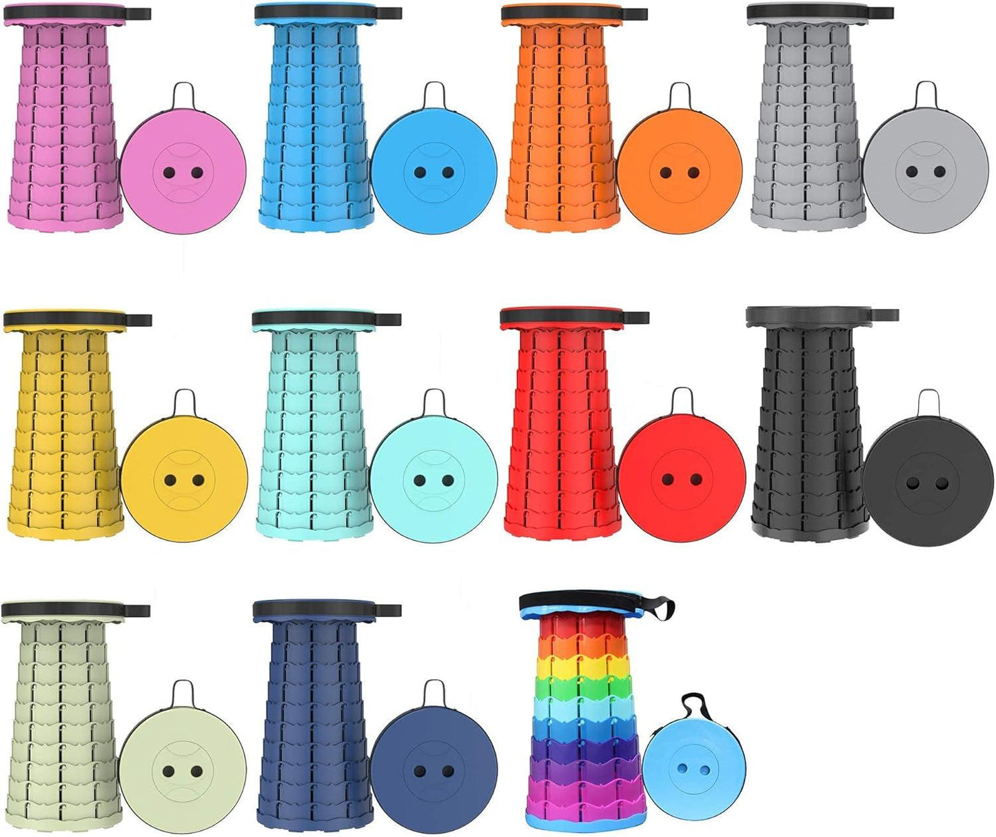 Portable Collapsible Stool with Adjustable Height - District Goods