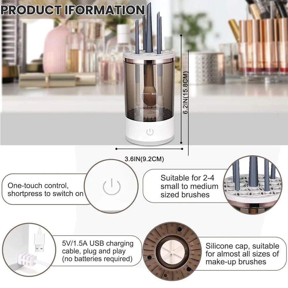 Electric Makeup Brush Cleaner with Automatic Cleaning and Fast Drying Function - District Goods