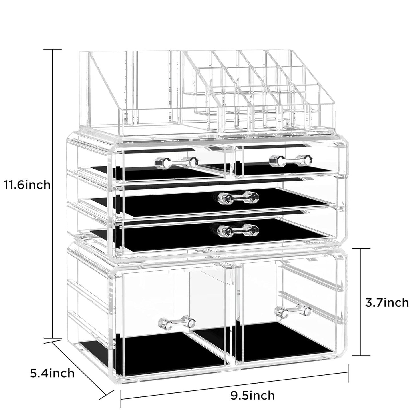 Clear Acrylic Makeup Storage Organizer with 6 Drawers - District Goods