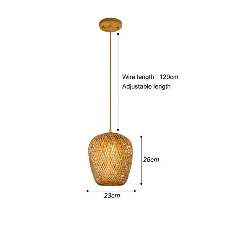 Handmade Bamboo Lustre Chandelier Pendant Light - District Goods