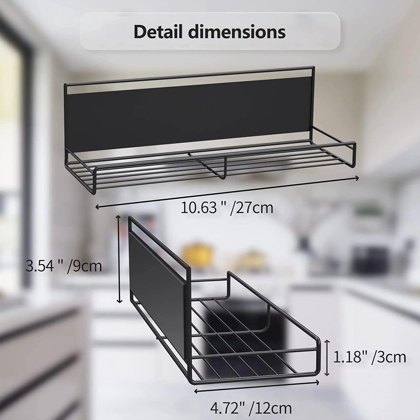 Magnetic Spice Rack for Refrigerator - Set of 4 - District Goods