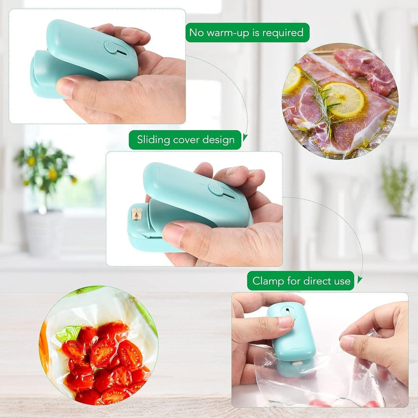 Portable Mini Bag Sealer with Cutter and Heat Resealer - District Goods