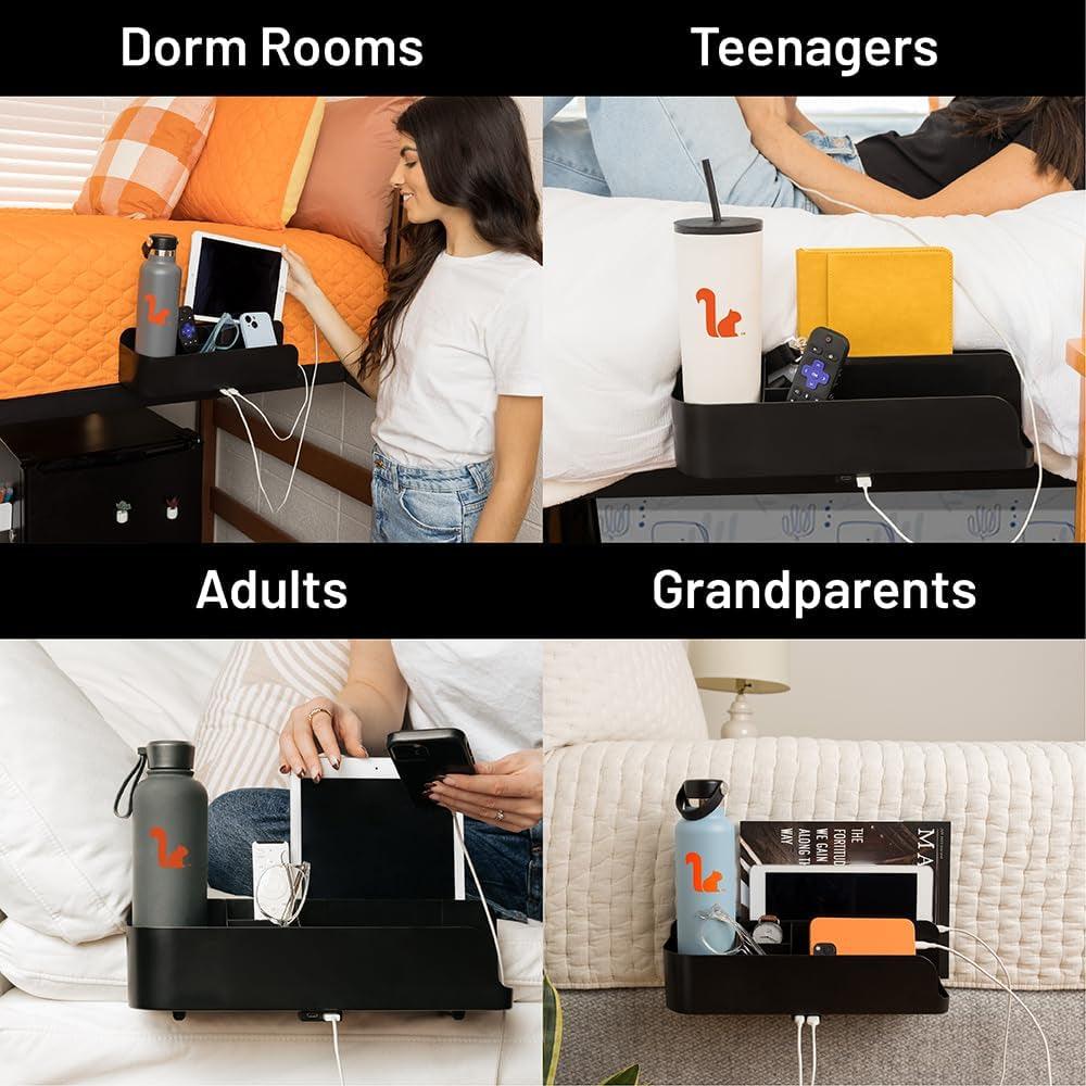 Bedside Perch with USB-C Charging Ports and Organizer - District Goods