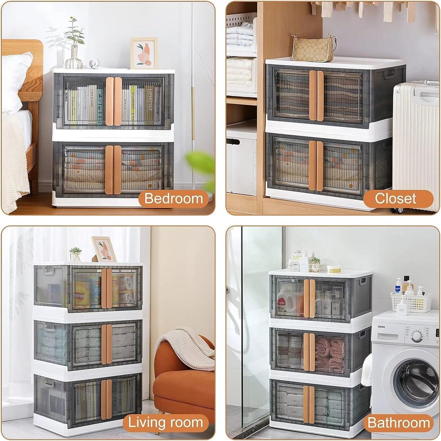 Collapsible Storage Bins with Lids - District Goods