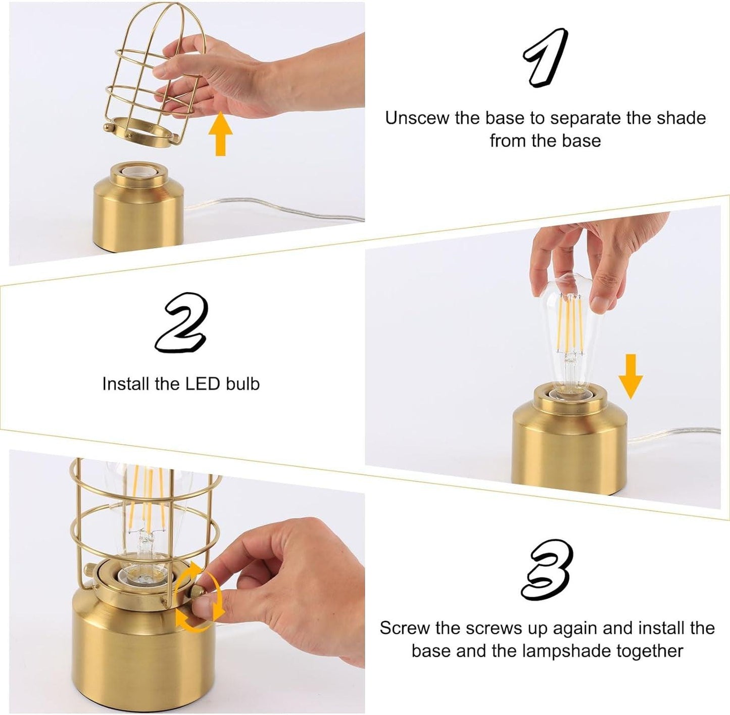Haian Small Touch Gold Table Lamp - District Goods