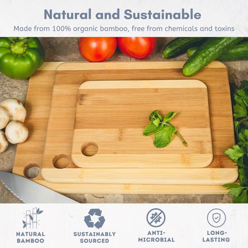 Lexi Home 3-Piece Bamboo Cutting Boards Set - District Goods