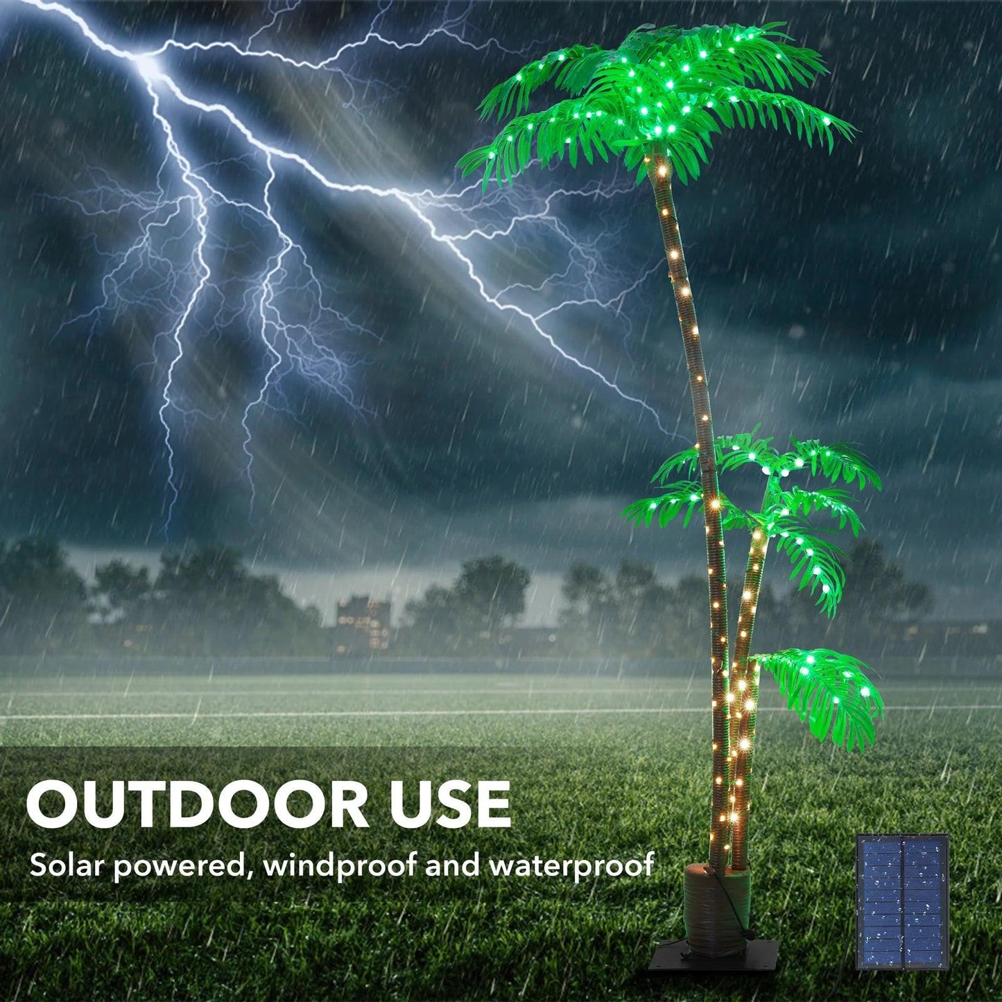 7-Foot Lighted Palm Tree for Outdoor Decoration - District Goods