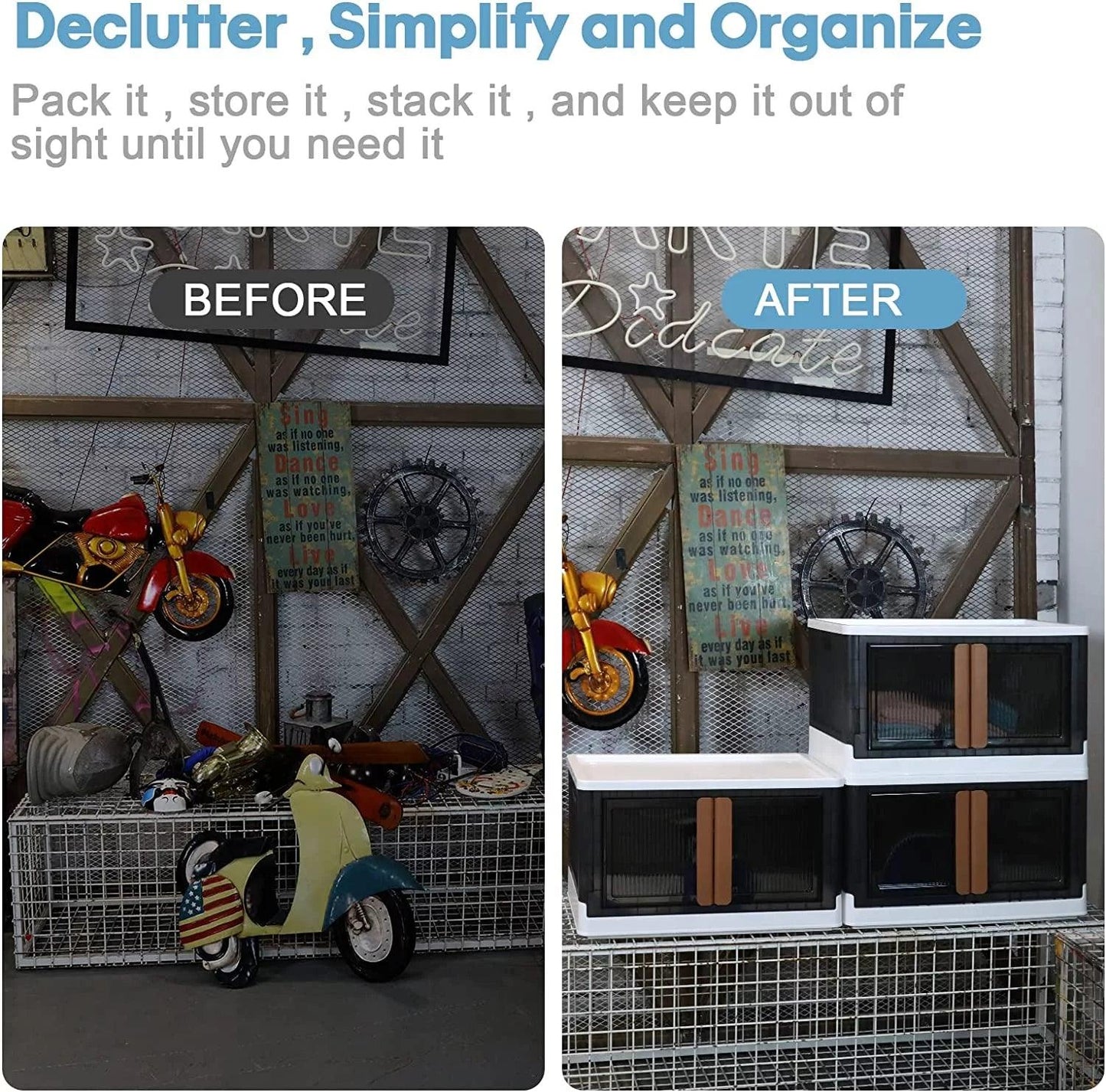 Collapsible Storage Bins with Lids - District Goods