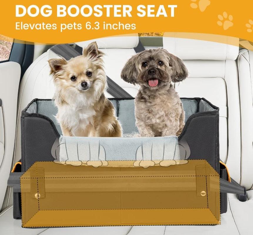 Pet Car Booster Seat for Small Dogs and Cats with Adjustable Strap - District Goods