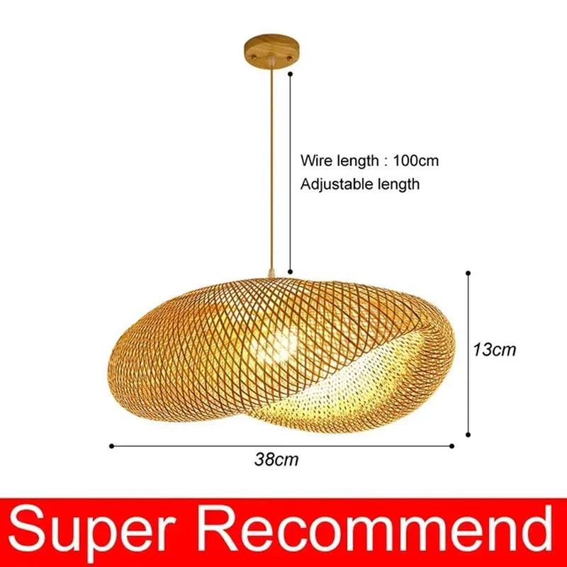 Handmade Bamboo Lustre Chandelier Pendant Light - District Goods