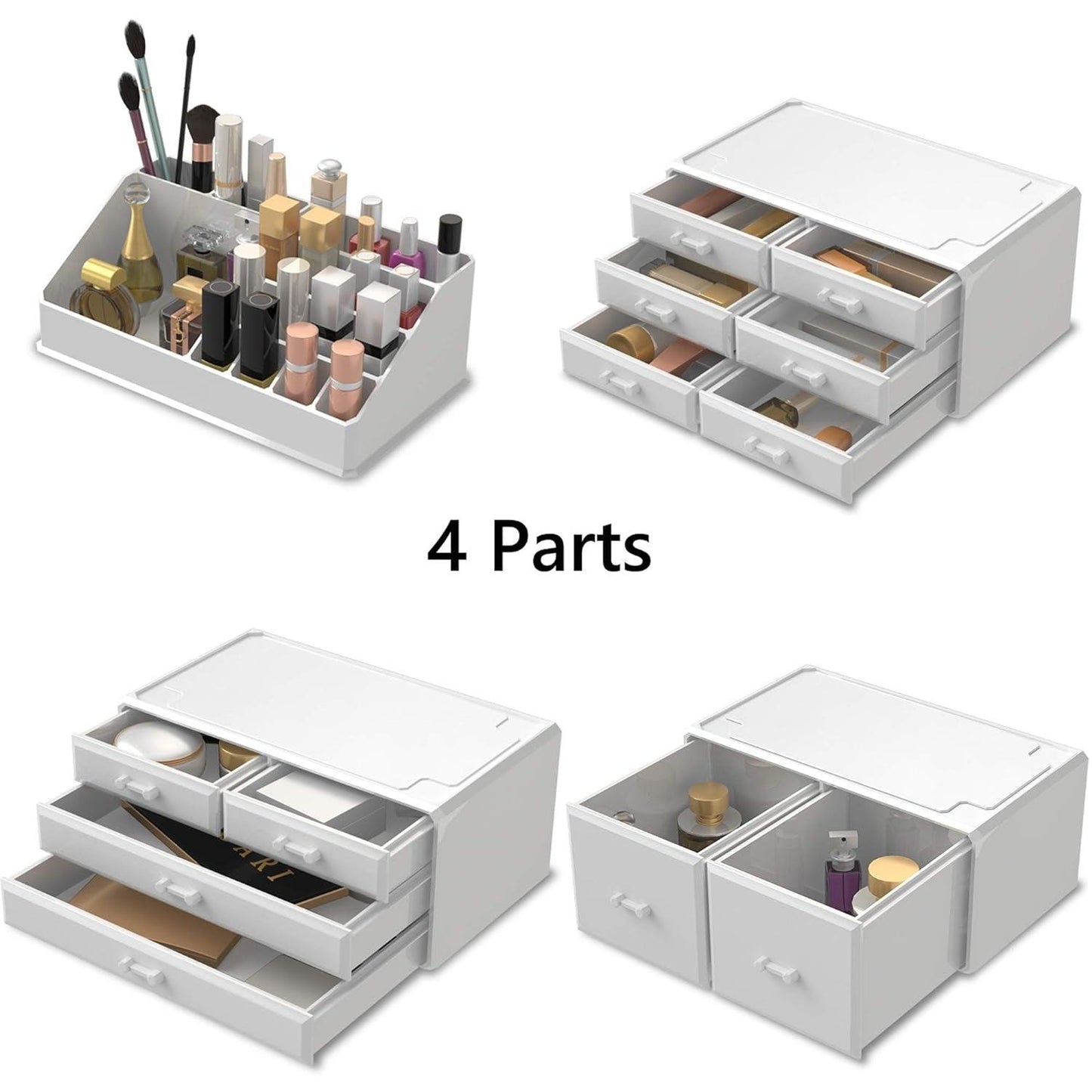 White Makeup Cosmetic Organizer - District Goods