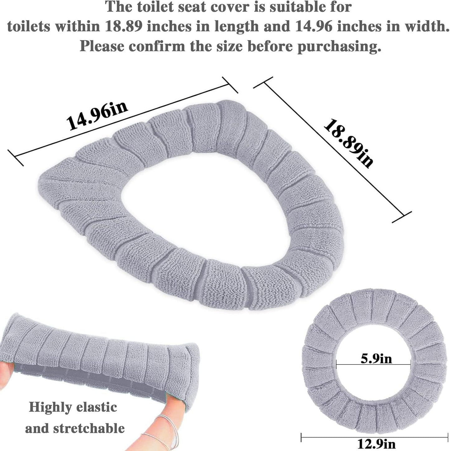 Thicker Bathroom Soft Toilet Seat Cover Pads - Set of 5 - District Goods