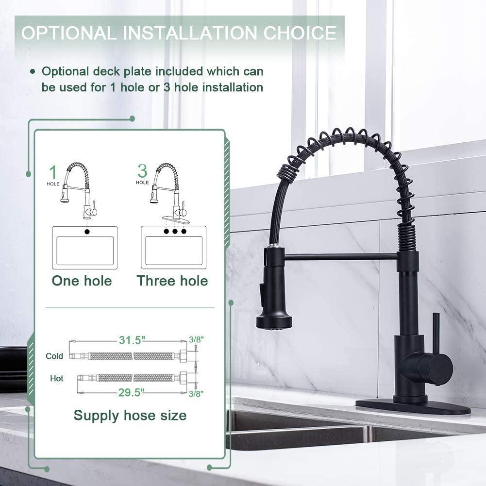 Commercial Stainless Steel Kitchen Faucet with Pull Down Sprayer - District Goods