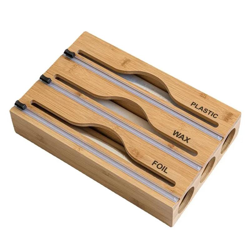 Wall Mounted Wooden Cling Film Cutter - District Goods