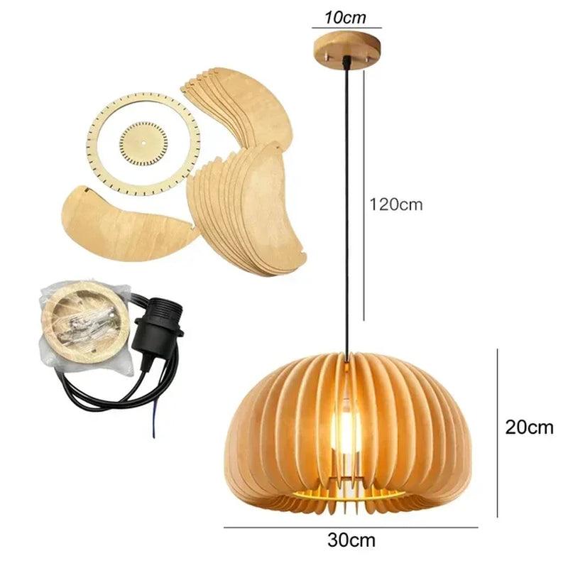 Handmade Bamboo Lustre Chandelier Pendant Light - District Goods