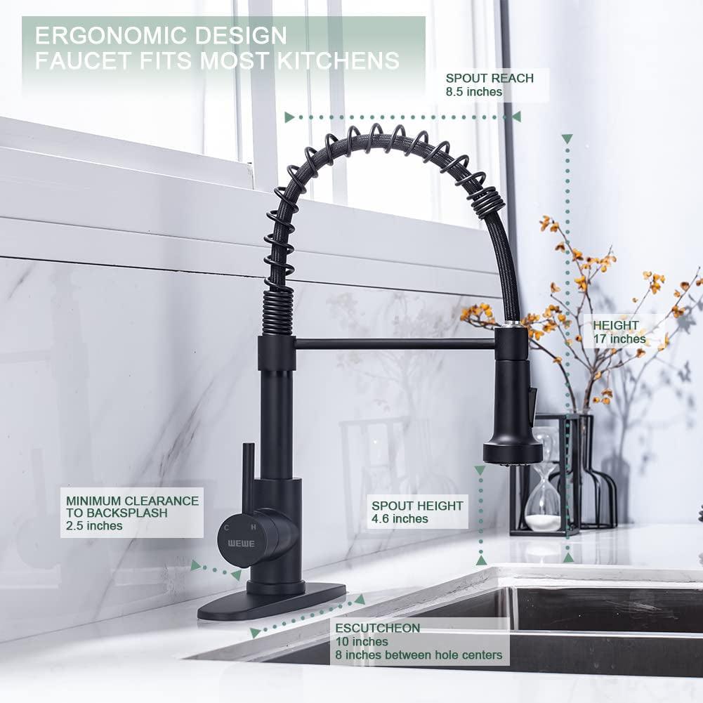 Commercial Stainless Steel Kitchen Faucet with Pull Down Sprayer - District Goods