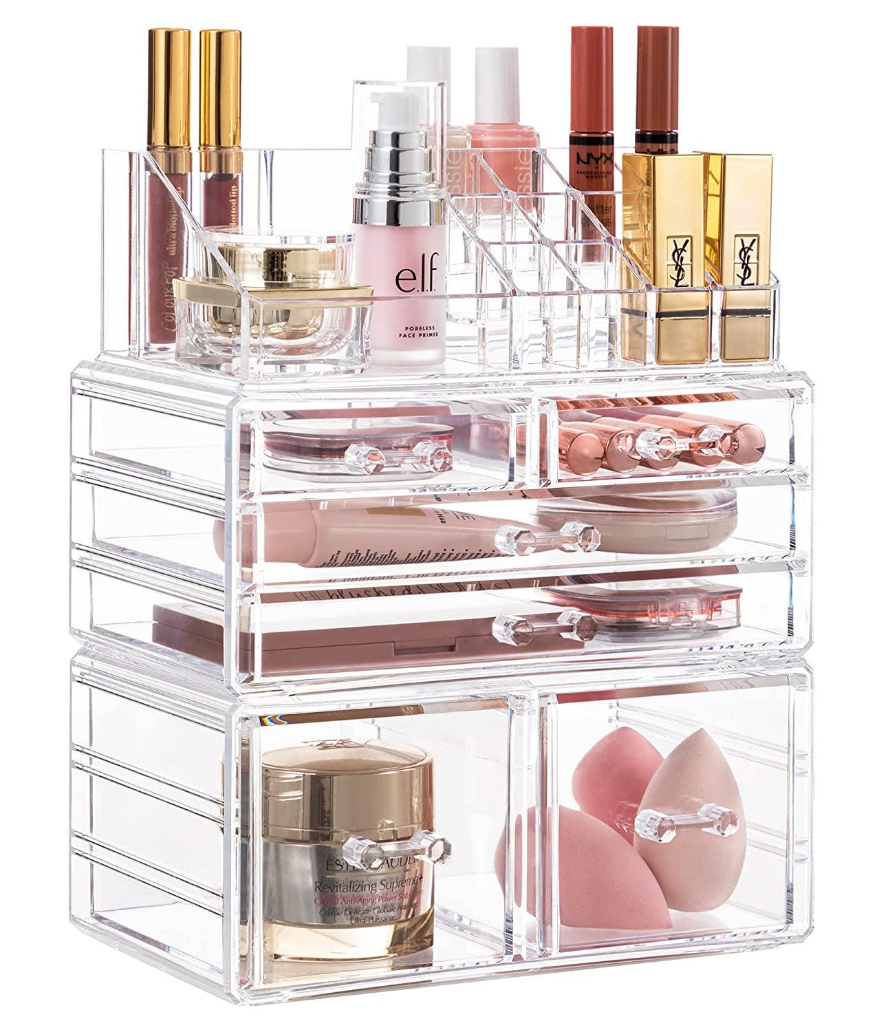 Clear Acrylic Makeup Storage Organizer with 6 Drawers - District Goods