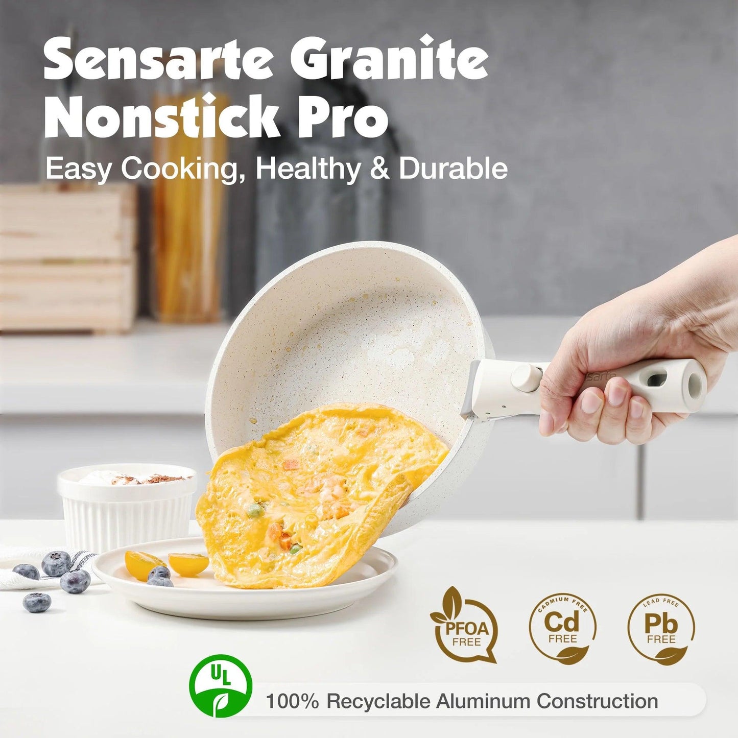 Nonstick Induction Cookware Set with Detachable Handles 14-Piece - District Goods