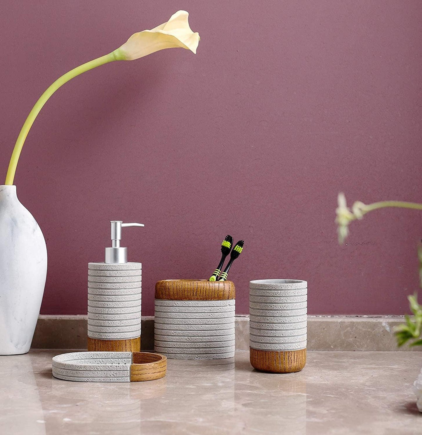 Farmhouse Bathroom Accessories Set - District Goods