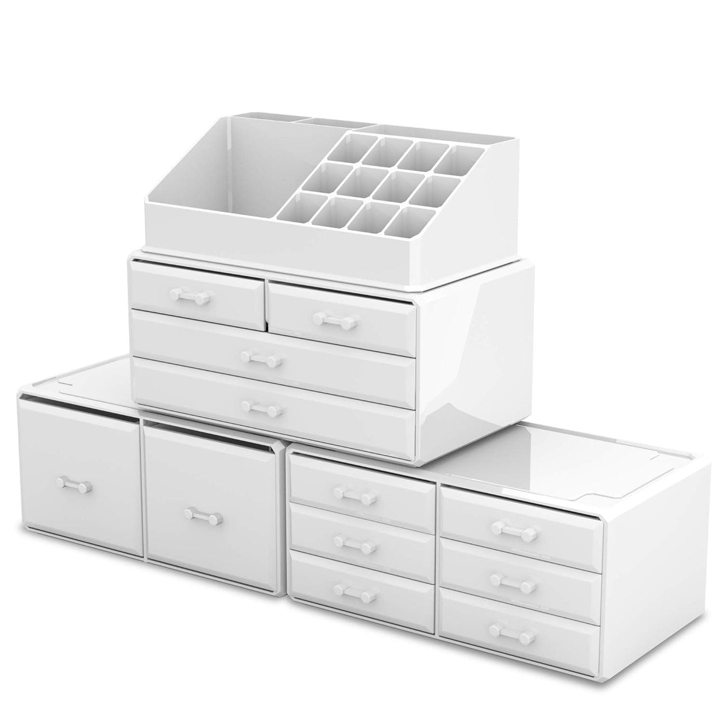 White Makeup Cosmetic Organizer - District Goods
