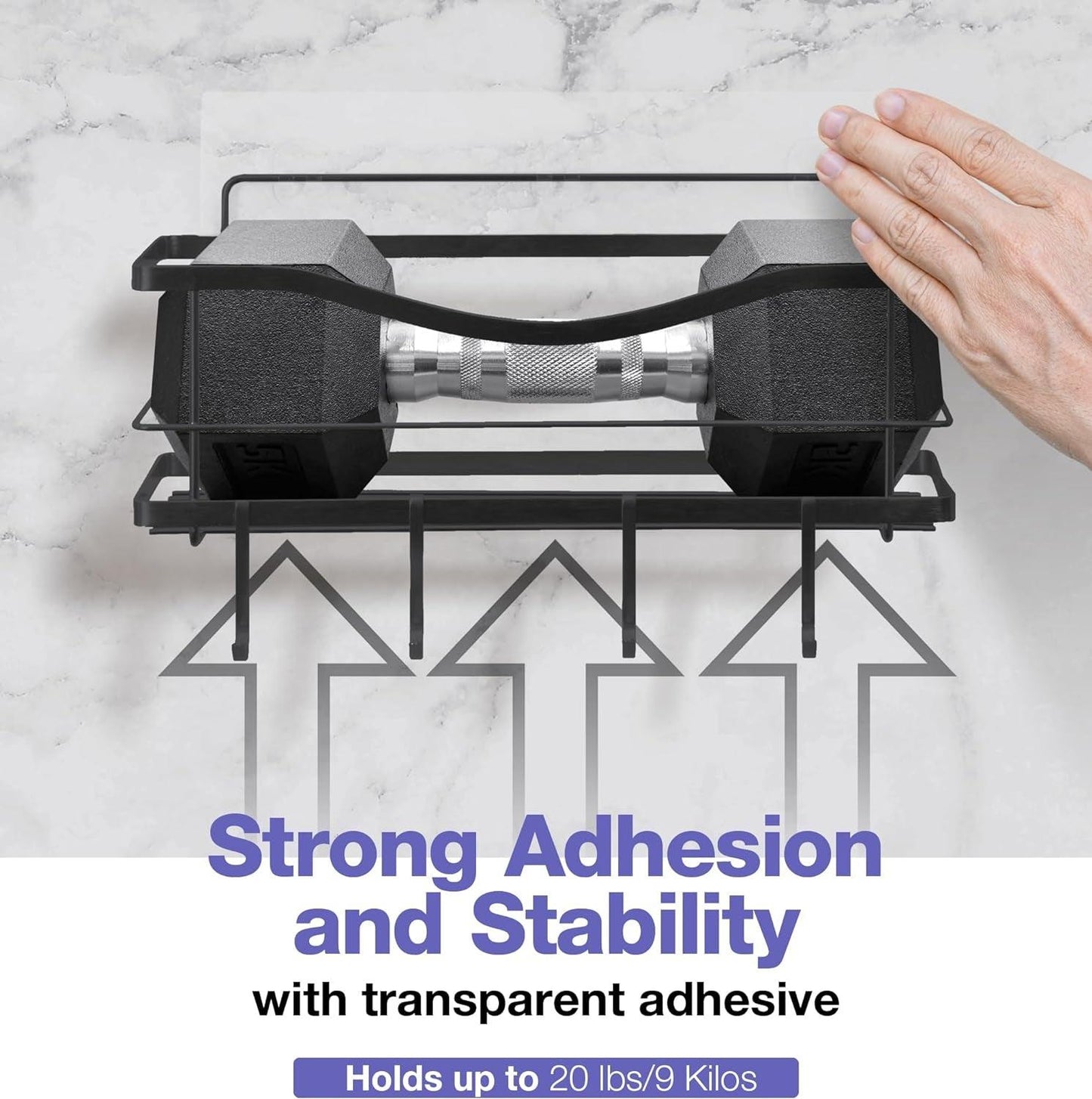 Luxury Shower Caddy with Self Adhesive Organizer - District Goods