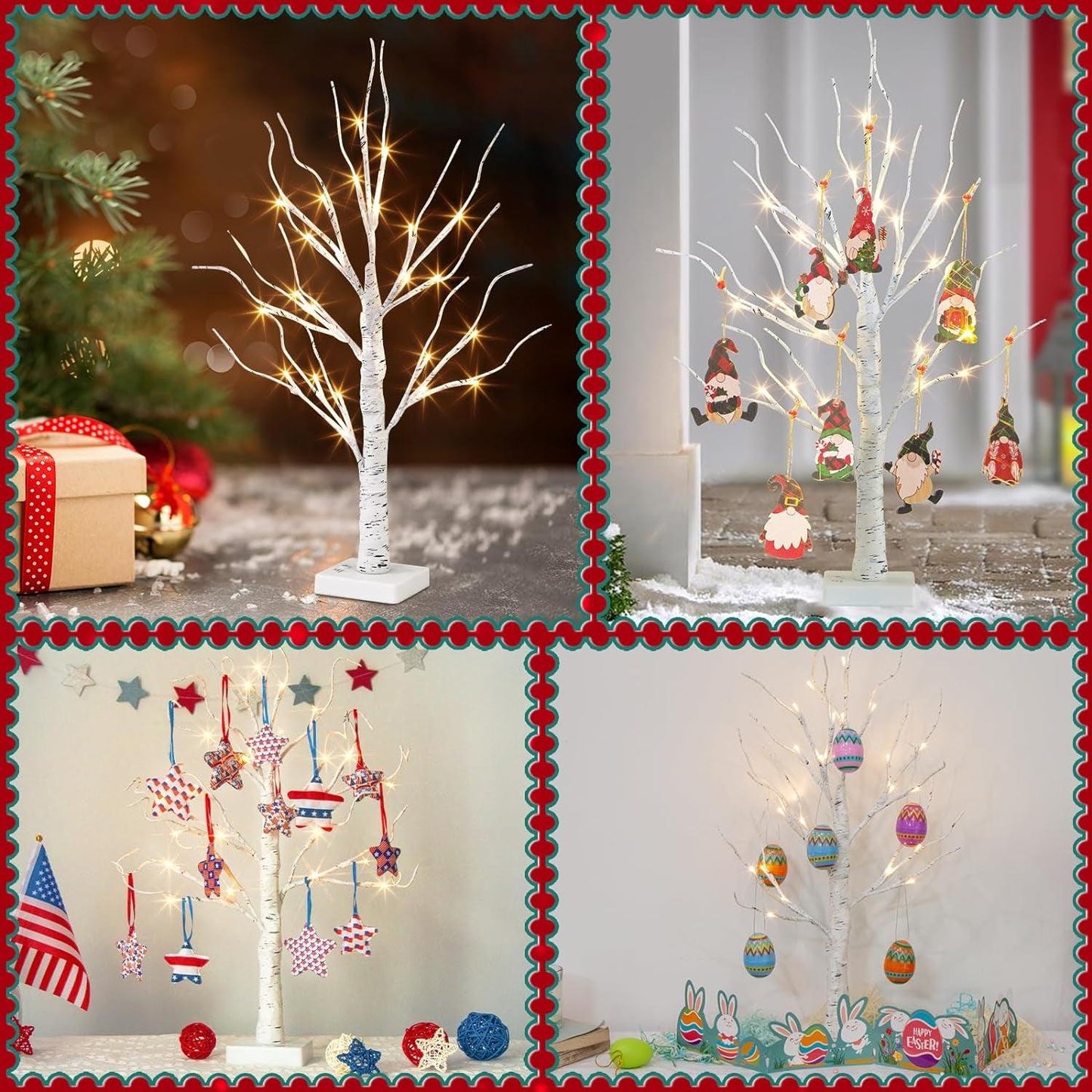 White Birch Tree with LED Lights and Timer - District Goods