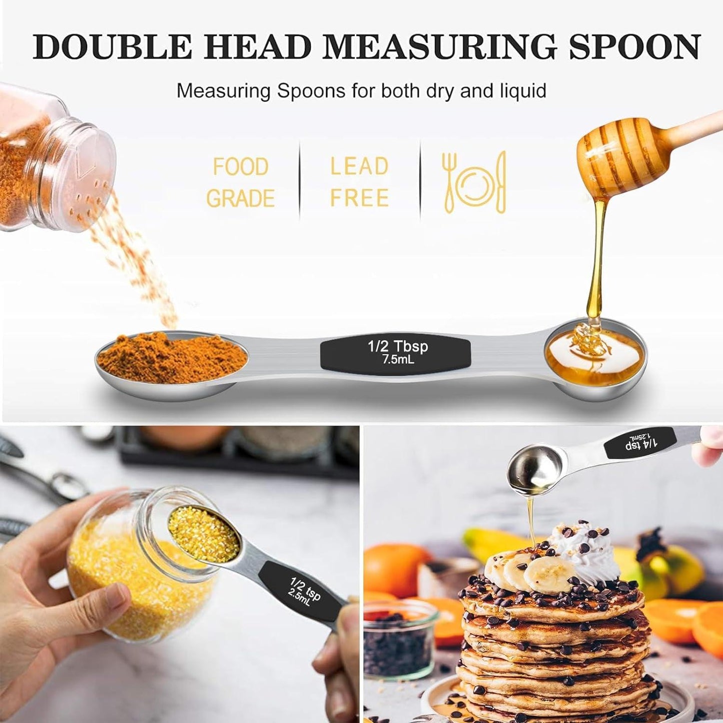 21-Piece Stainless Steel Measuring Cups and Magnetic Measuring Spoons - District Goods
