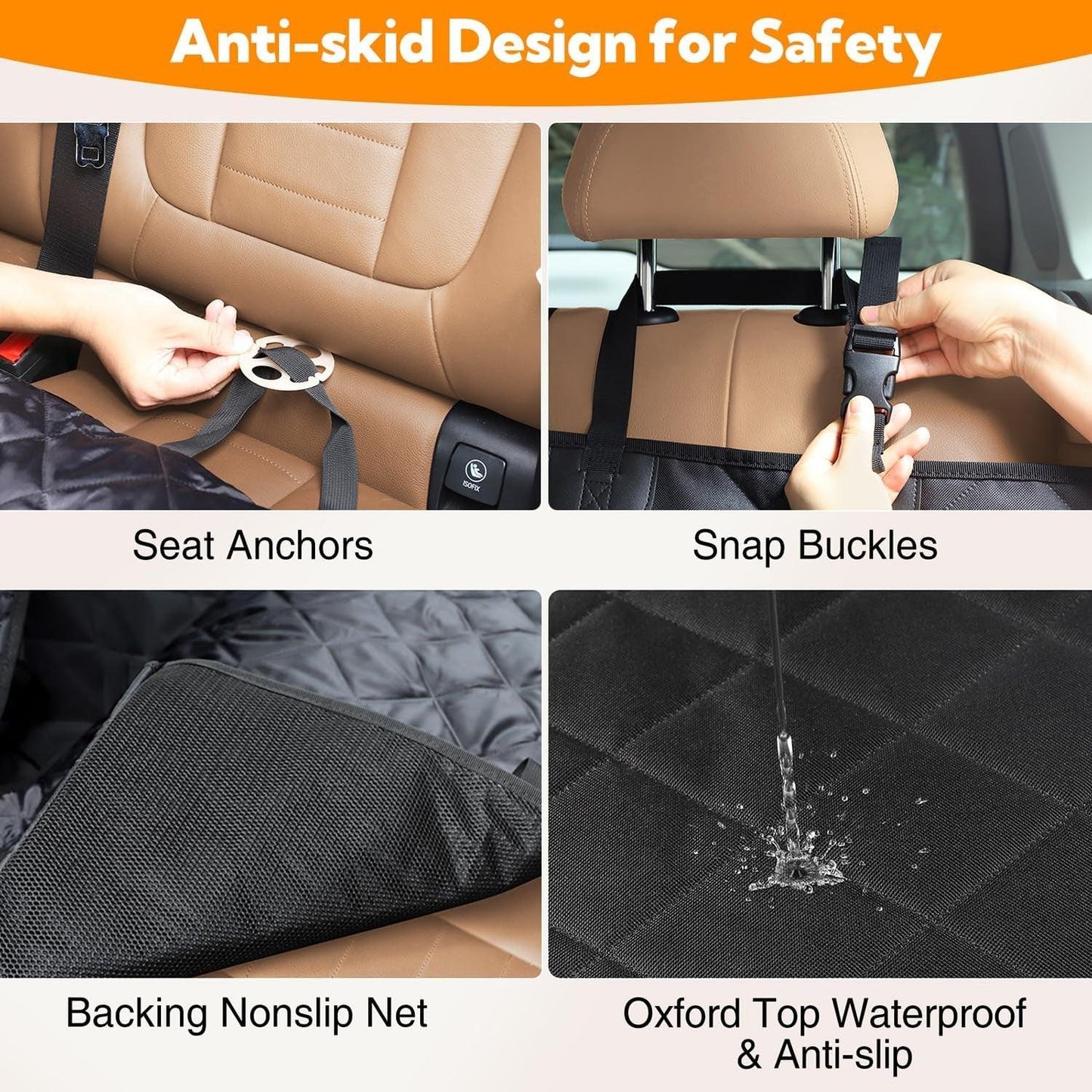 Waterproof Dog Car Seat Cover with Mesh Window - District Goods