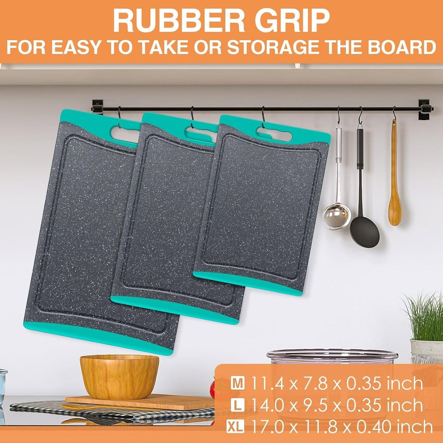Set of 3 Extra Large Plastic Cutting Boards - District Goods