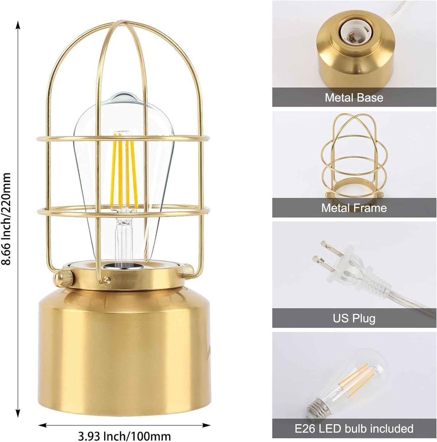Haian Small Touch Gold Table Lamp - District Goods