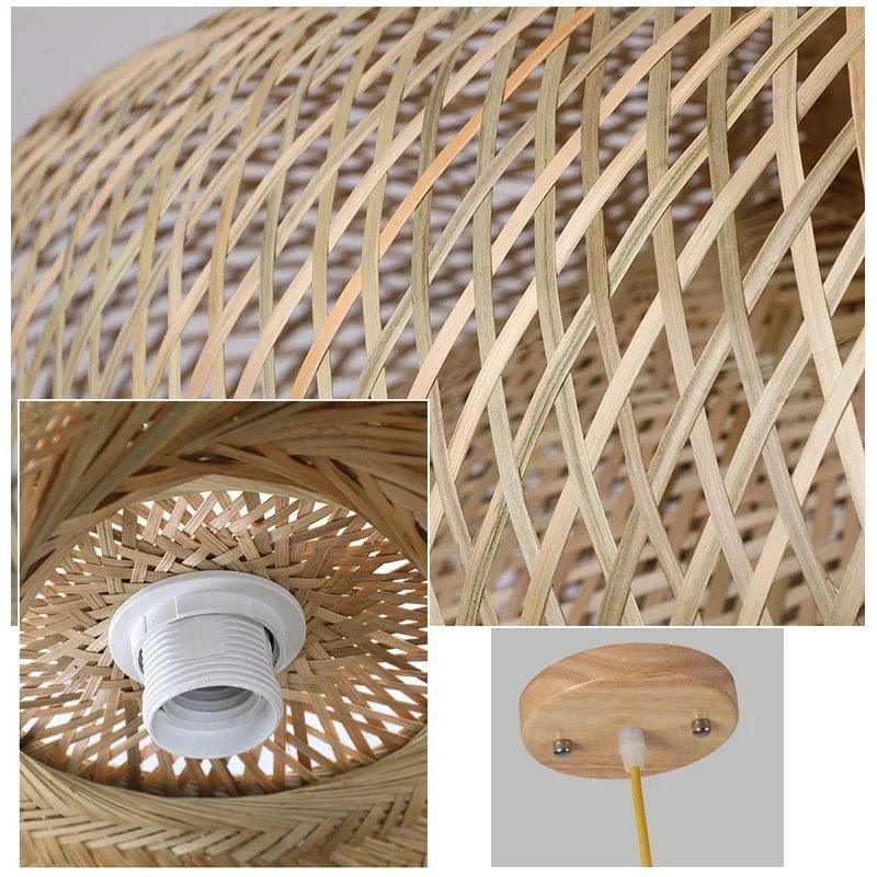 Handmade Bamboo Lustre Chandelier Pendant Light - District Goods