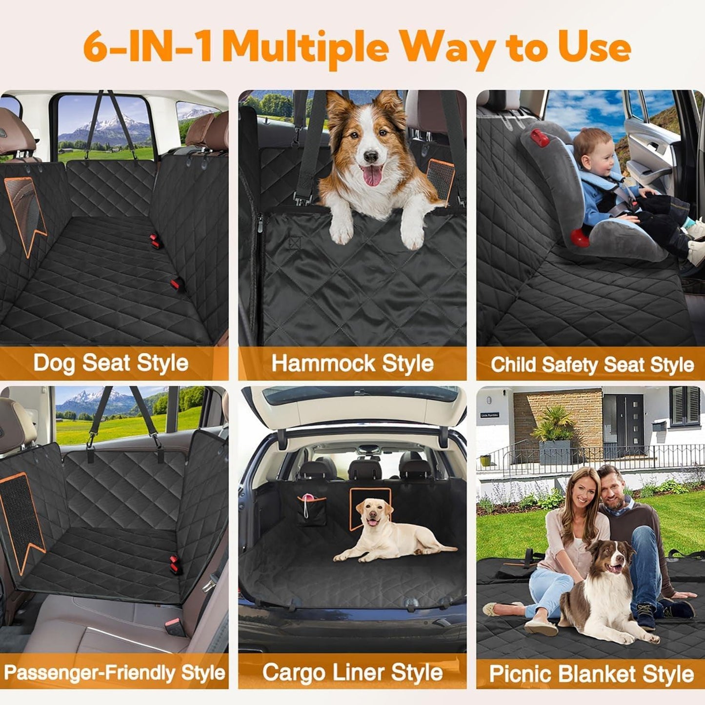 Waterproof Dog Car Seat Cover with Mesh Window - District Goods