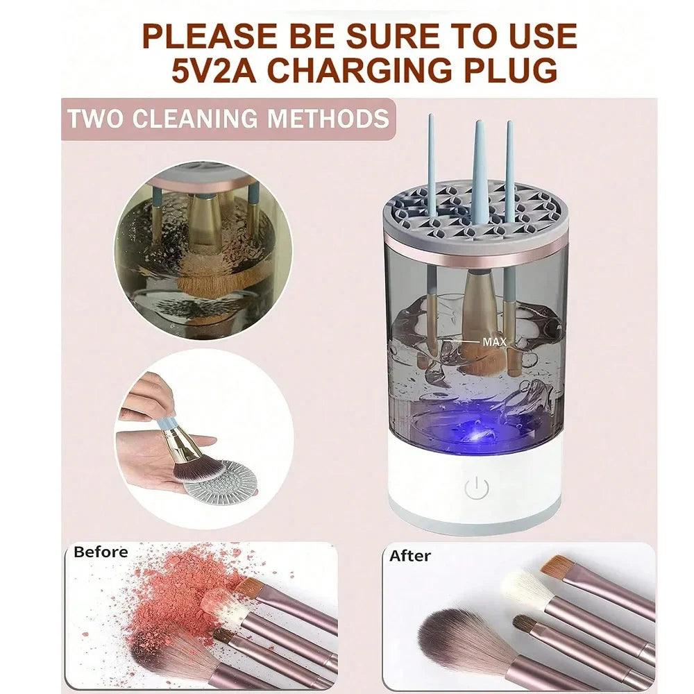 Electric Makeup Brush Cleaner with Automatic Cleaning and Fast Drying Function - District Goods