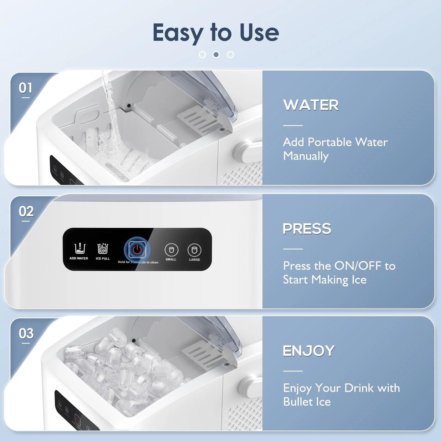 Portable Countertop Ice Maker with Self-Cleaning Function - District Goods