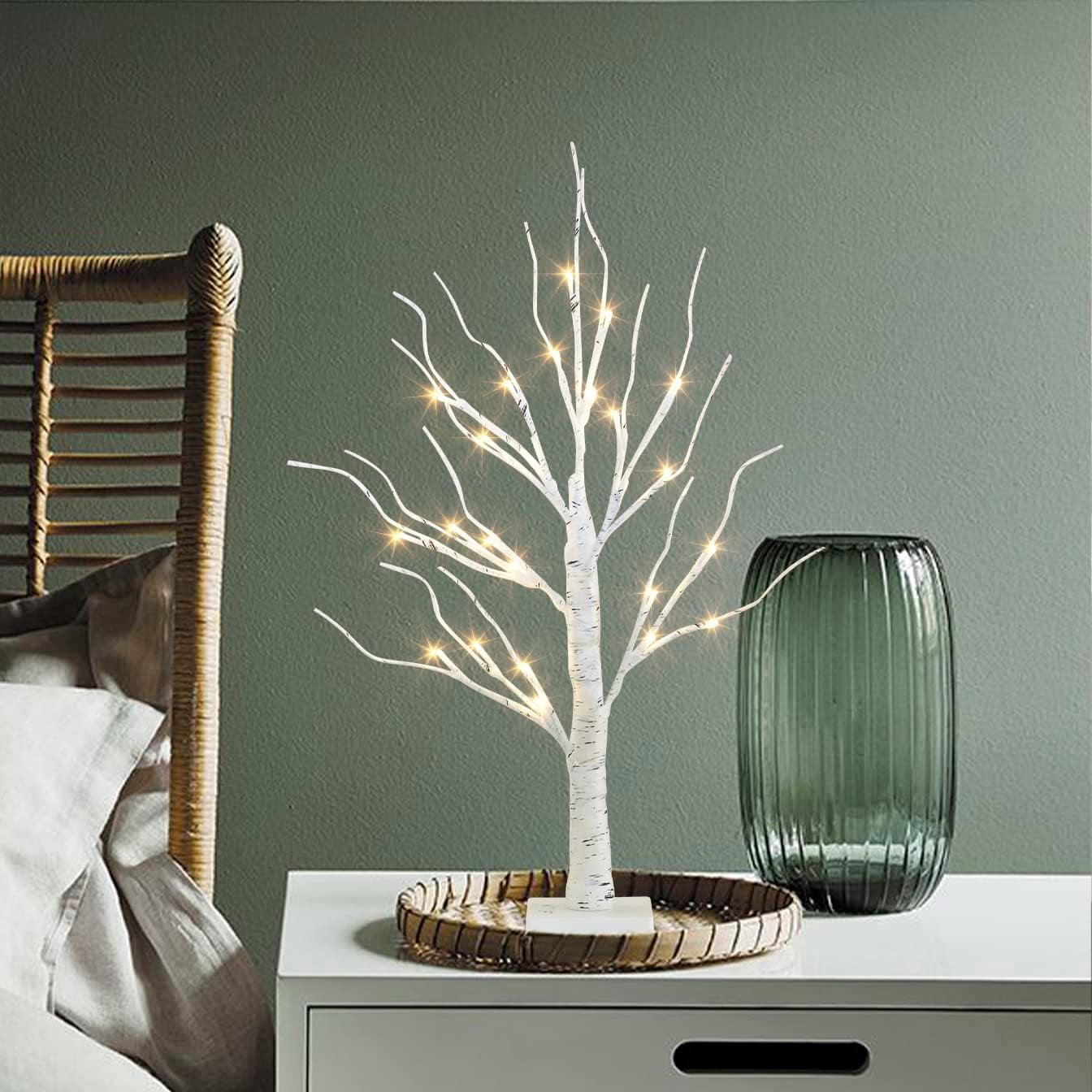 White Birch Tree with LED Lights and Timer - District Goods