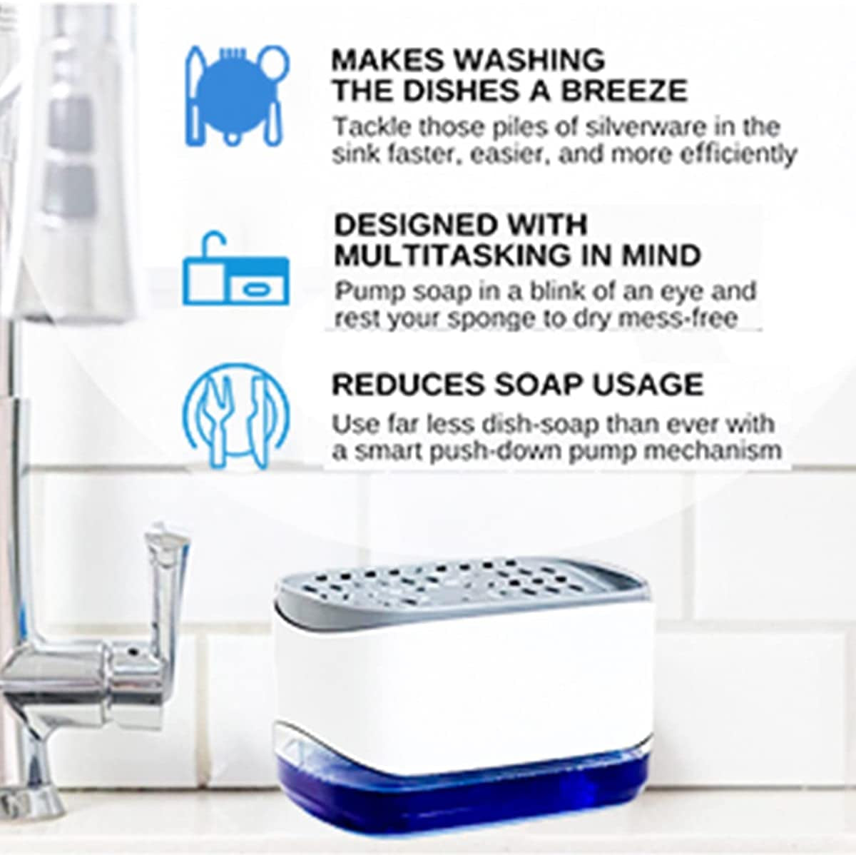 Kitchen Sink Soap Pump Dispenser with Dishwashing Soap Dispenser - District Goods
