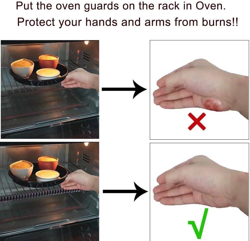 Heat Resistant Silicone Oven Rack Guards - 14 Inch Long, 4 Pack - District Goods