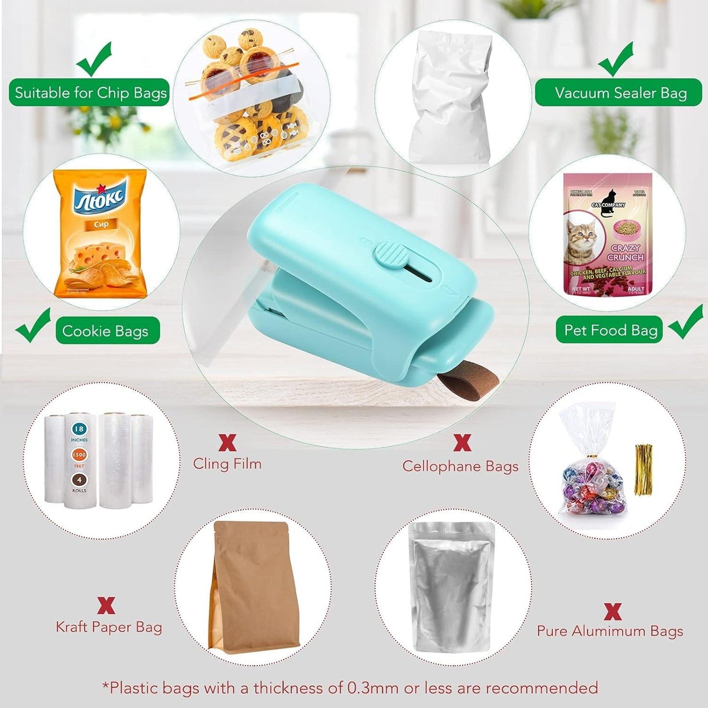 Portable Mini Bag Sealer with Cutter and Heat Resealer - District Goods