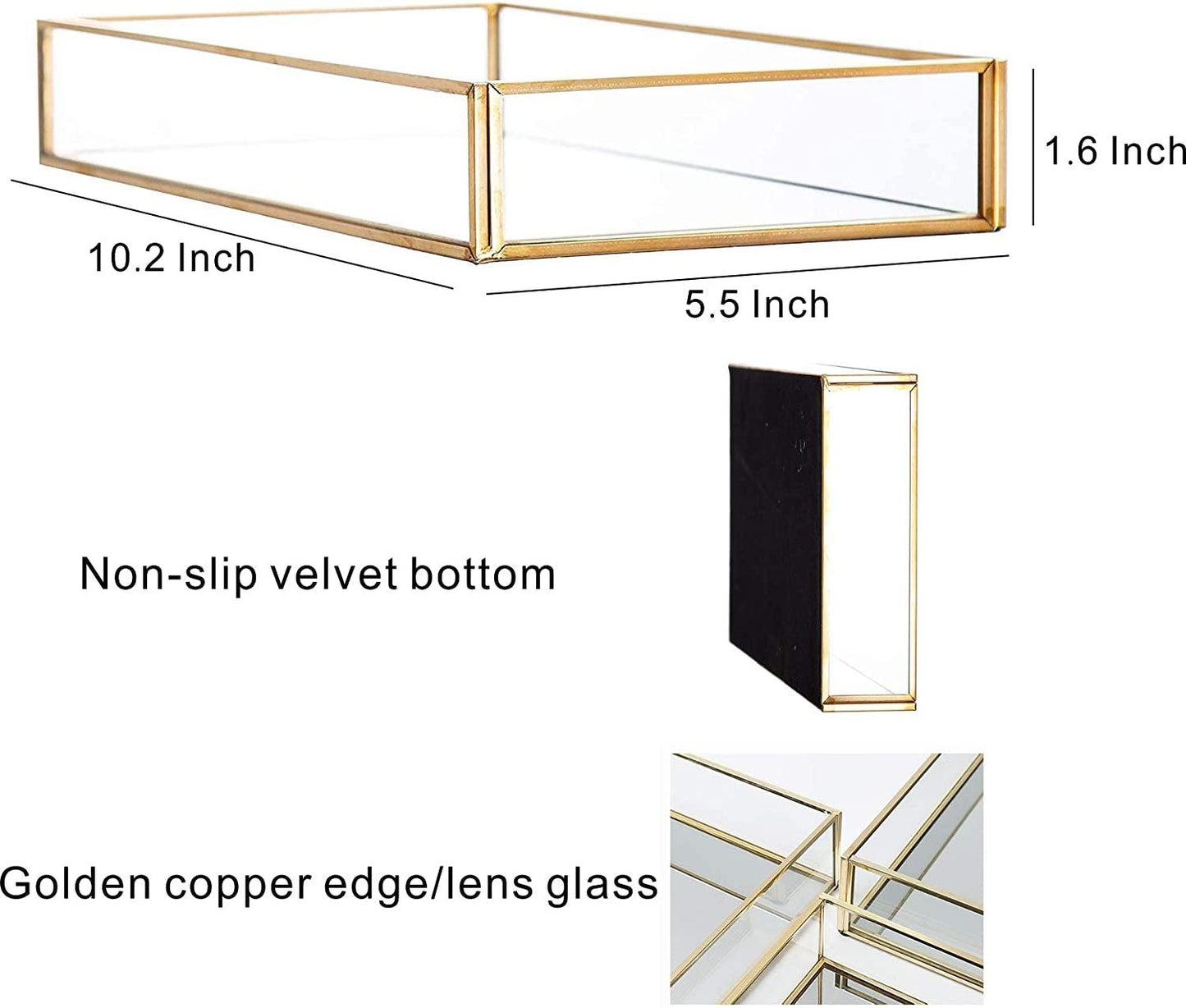 Gold Mirror Decorative Tray - District Goods