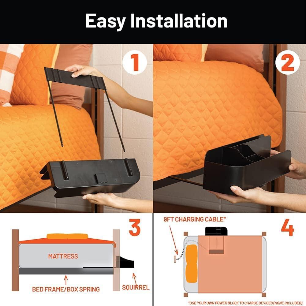Bedside Perch with USB-C Charging Ports and Organizer - District Goods