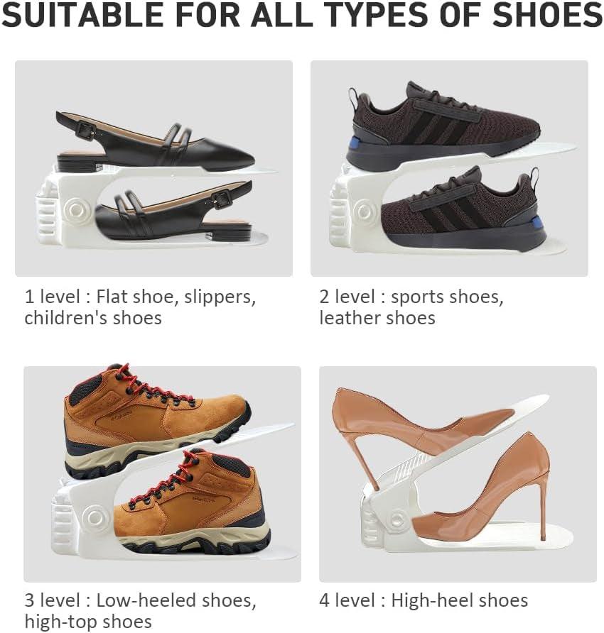 Adjustable Shoe Slots Organizer Set for Closet - Pack of 20 - District Goods