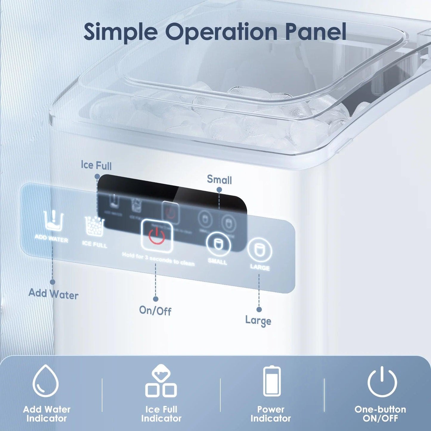 Portable Countertop Ice Maker with Self-Cleaning Function - District Goods