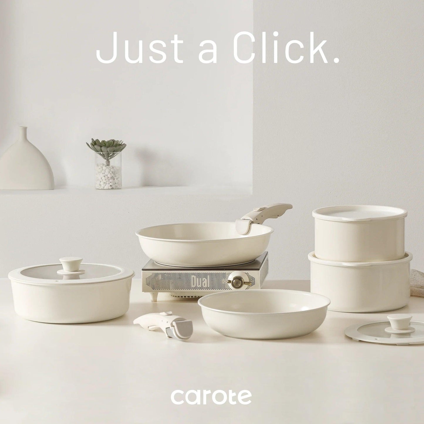 Ceramic Cookware Set with Detachable Handle 14-Piece - District Goods