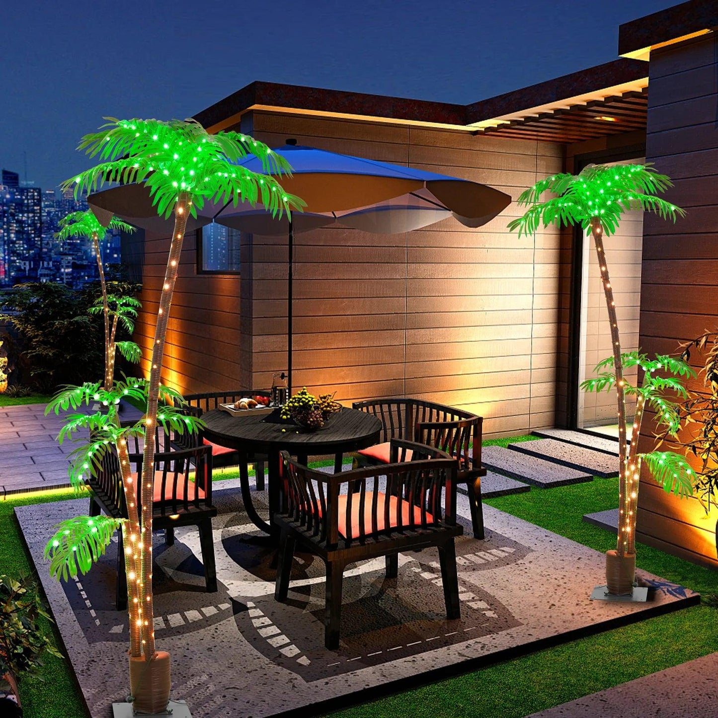 7-Foot Lighted Palm Tree for Outdoor Decoration - District Goods